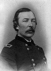 Photo of man in moustache in Civil War era Brigadier General USA uniform
