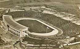 Aerial photo of packed stadium