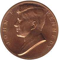 Obverse of Kennedy medal