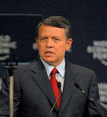 King Abdullah II in a suit