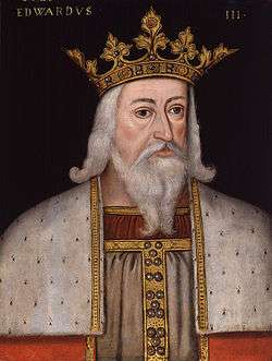 Early modern half-figure portrait of Edward III in royal garb.