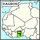 Kingdom of Dagbon location map (colour squared black on green)