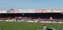 One of the stands of York City's Bootham Crescent ground