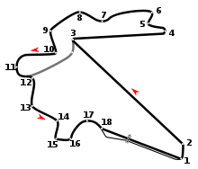 A track map of the Korea International Circuit.