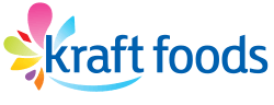 Blue "Kraft Foods" lettering with multicolored accents
