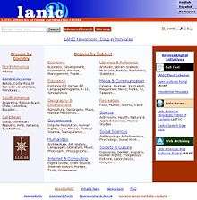 LANIC front page.