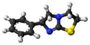Ball-and-stick model of the levamisole molecule