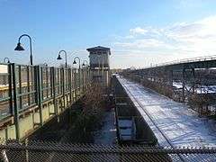 The BMT Canarsie Line and the Bay Ridge Branch in Brooklyn, New York, after a snowstorm