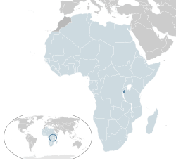 Location of  Burundi  (dark blue)– in Africa  (light blue & dark grey)– in the African Union  (light blue)