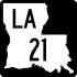 Louisiana Highway 21 marker