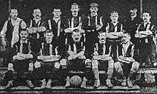 A formative photograph of an association football team