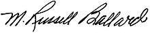 Signature of M. Russell Ballard