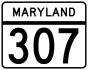 Maryland Route 307 marker