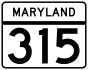 Maryland Route 315 marker