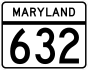 Maryland Route 632 marker