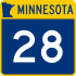 Trunk Highway 28 marker