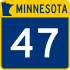 Trunk Highway 47 marker
