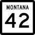 Montana Highway 42 marker