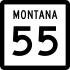 Montana Highway 55 marker