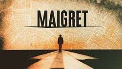 series title with a silhouette of Maigret against a map of Paris