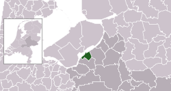 Highlighted position of Harderwijk in a municipal map of Gelderland