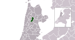 Highlighted position of Heerhugowaard in a municipal map of North Holland