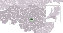 Highlighted position of Son en Breugel in a municipal map of North Brabant