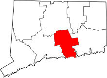 State map highlighting Middlesex County