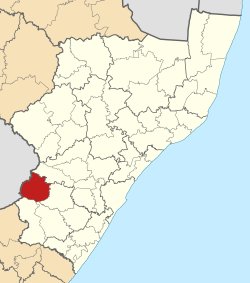 Location in KwaZulu-Natal