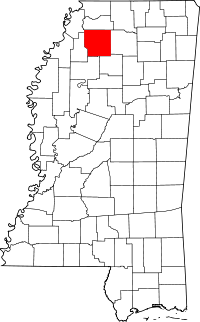 Map of Mississippi highlighting Panola County