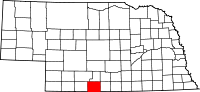Map of Nebraska highlighting Furnas County