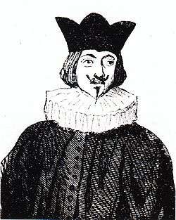 Sketch of man wearing a crown and a white, ruffled collar