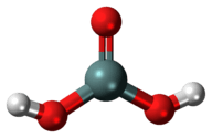 Ball-and-stick model of the metasilicic acid molecule