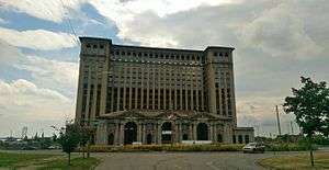 Michigan Central Station exterior view 2015