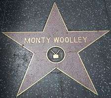 Woolley's star on the Hollywood Walk of Fame, showing the television emblem, though his official category is "Motion Pictures"