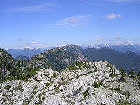 View of a mountain landscape.
