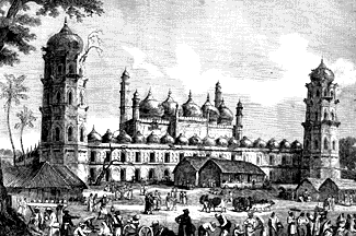 Early 19th century view of Murshidabad, the capital of the former Nawabs of Bengal