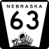Nebraska Highway 63 marker