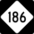 NC Highway 186 marker
