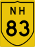 National Highway 83 marker
