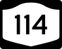 NYS Route 114 marker