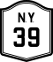 NYS Route 39 marker