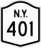 NYS Route 401 marker