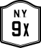 NYS Route 9X marker