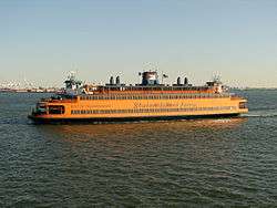 A Kennedy-class ferry on its way to Staten Island