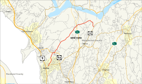 Map of New York State Route 134