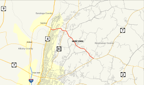 Map of New York State Route 142
