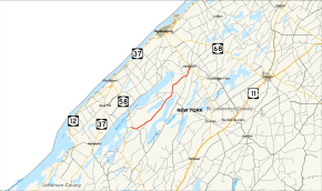 Map of New York State Route 184