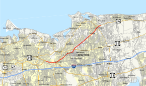 Map of New York State Route 347