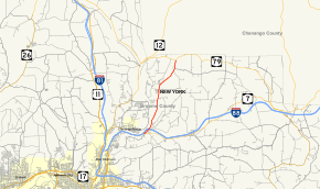 Map of New York State Route 369